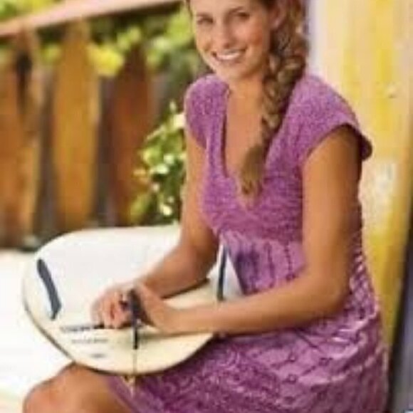 Athleta Dhara Burnout Dress Pink/Purple Size XSP Athleisure - Picture 6 of 6